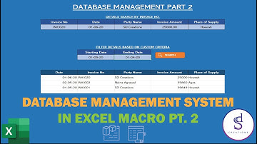 Database Management System in Excel MACRO Part - 2 - Access the Data from Database