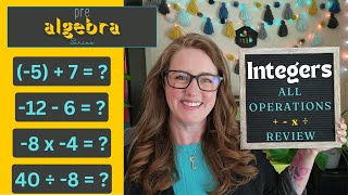 Integers How to Add Subtract Multiply and Divide