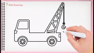 How to Draw Crane for Kids Learning How to Draw Crane Truck Very Easy for Kids How to Draw Crane for Kids Learning How to Draw Crane Truck Very Easy for Kids