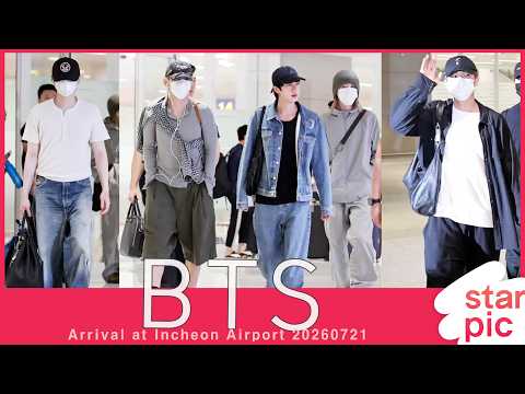 BTS '금의환향! Welcome home!!' [STARPIC] BTS Arrival at Incheon Airport 20260721