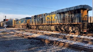 CSX Intermodal/Autorack Train In Arrington TN