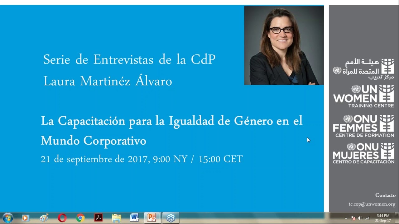 CoP Interview Series - Training for Gender Equality in the Corporate World - Spanish un women goodwill ambassador