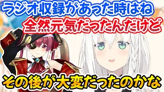 陽性反応が出てしまった船長の心配をするフブちゃん【ホロライブ切り抜き/白上フブキ/宝鐘マリン】