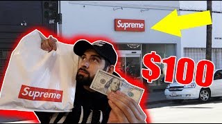 THE $100 SUPREME STORE CHALLENGE!! (What will $100 buy you?)