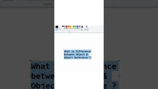 OOPS Interview Question || Object vs Object Reference: The Real Difference