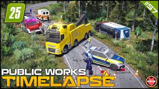 🚨 A Truck Crashed On A Twisty Road - Car Accident & Recovery ⭐ FS25 Raven Valley Public Works