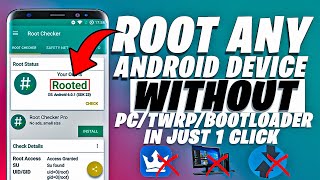 ROOT Any Android Device In Just 1 Click Without PC NO TWRP NO BOOTLOADER - New ROOTING App 2020 screenshot 1