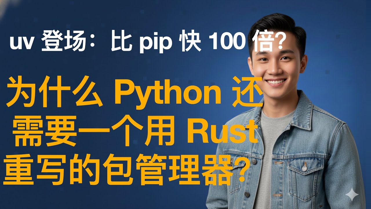 uv 登场：比 pip 快 100 倍？为什么 Python 还需要一个用 Rust 重写的包管理器？ - YouTube
