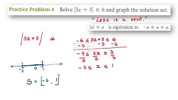 Math 14  2014 S 1.7 Absolute Value Equations and Inequalities Video 3