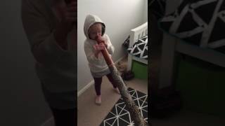 Bonnie Playing The Didgeridoo - 3 Years Old