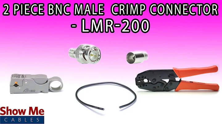 2 Piece BNC Male Crimp Connector For LMR-200 - Perfect For DIY Installs!