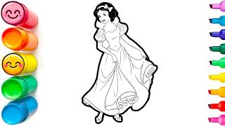Snow White Coloring, Beautiful Princess, Coloring Pages 🖍️🔥 screenshot 4