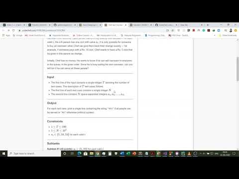 Chef and Icecream Q with Code -  CodeChef June Long Challenge