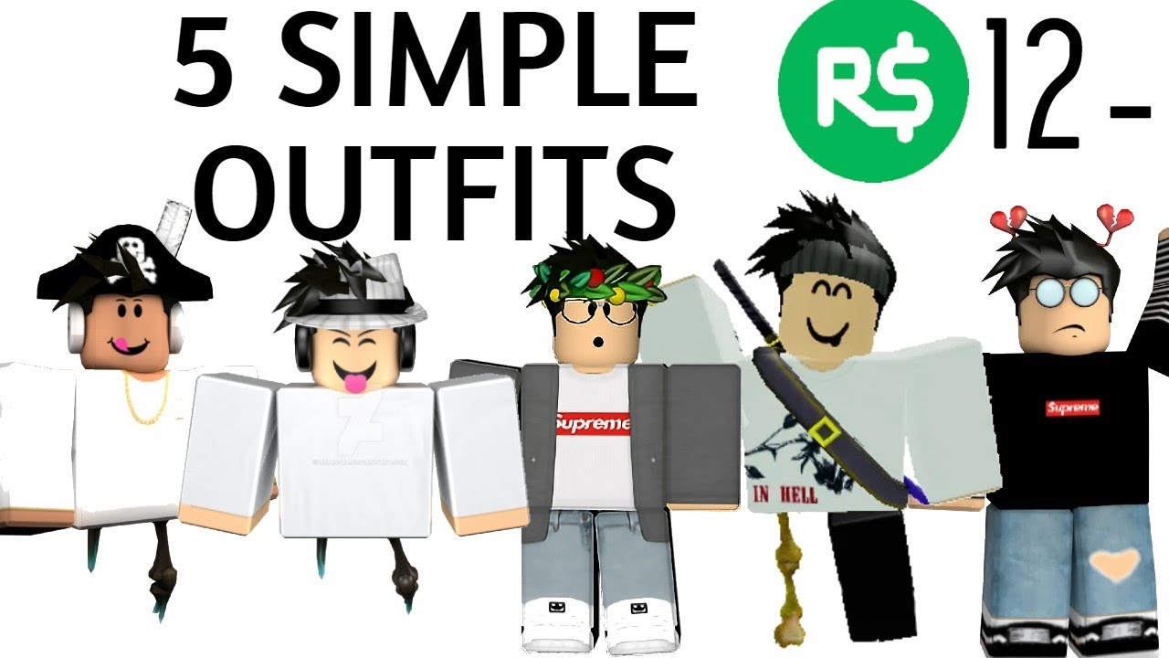 5 SIMPLE BOY ROBLOX OUTFITS UNDER 12 ROBUX YouTube