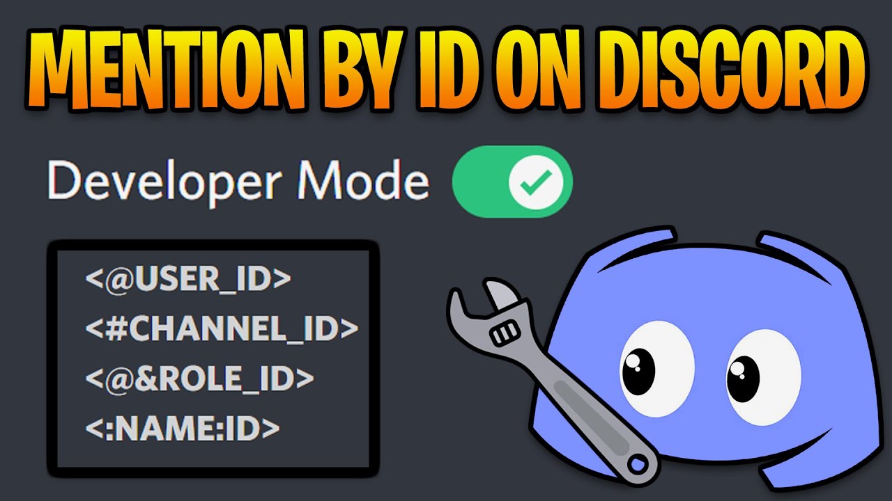Turn On Developer Mode Mention Roles Users Channel By Id On Discord Youtube