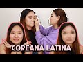 maquillé a mi amiga coreana como una latina (maquillaje estilo occidental) (ft. Solecito) | Ji Moon