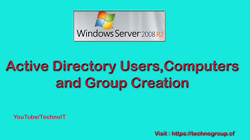 Active Directory Users Computers and Group Creation Server 2008R2 in Hindi