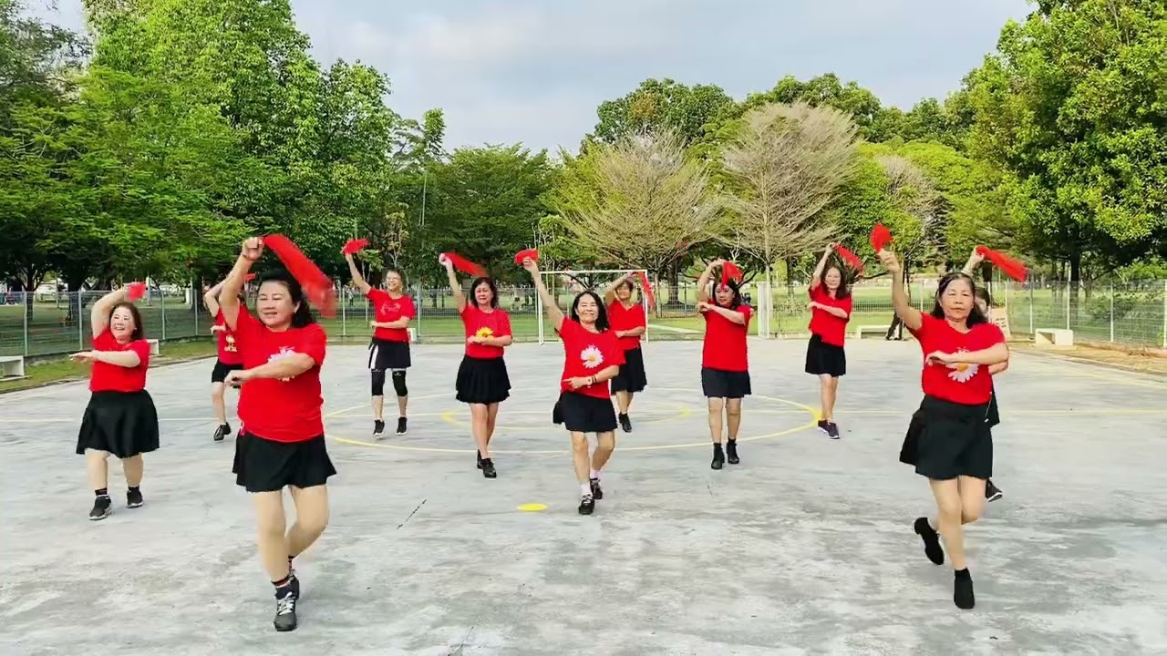 Line dance  ：Cai Shen Dao 财神到， Choreo by Doris Lim (Ipoh) Danced by Joy steppers Polo Ground Ipoh