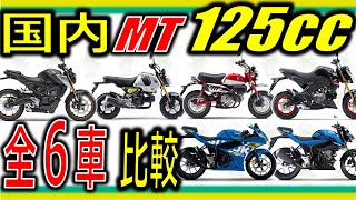 【2021年版125cc】国内の全125ccMTを一斉比較！迷うバイクがあるなら絶対観るべき動画です。【CB】【GSX】【Monkey】【Z125】【GROM】