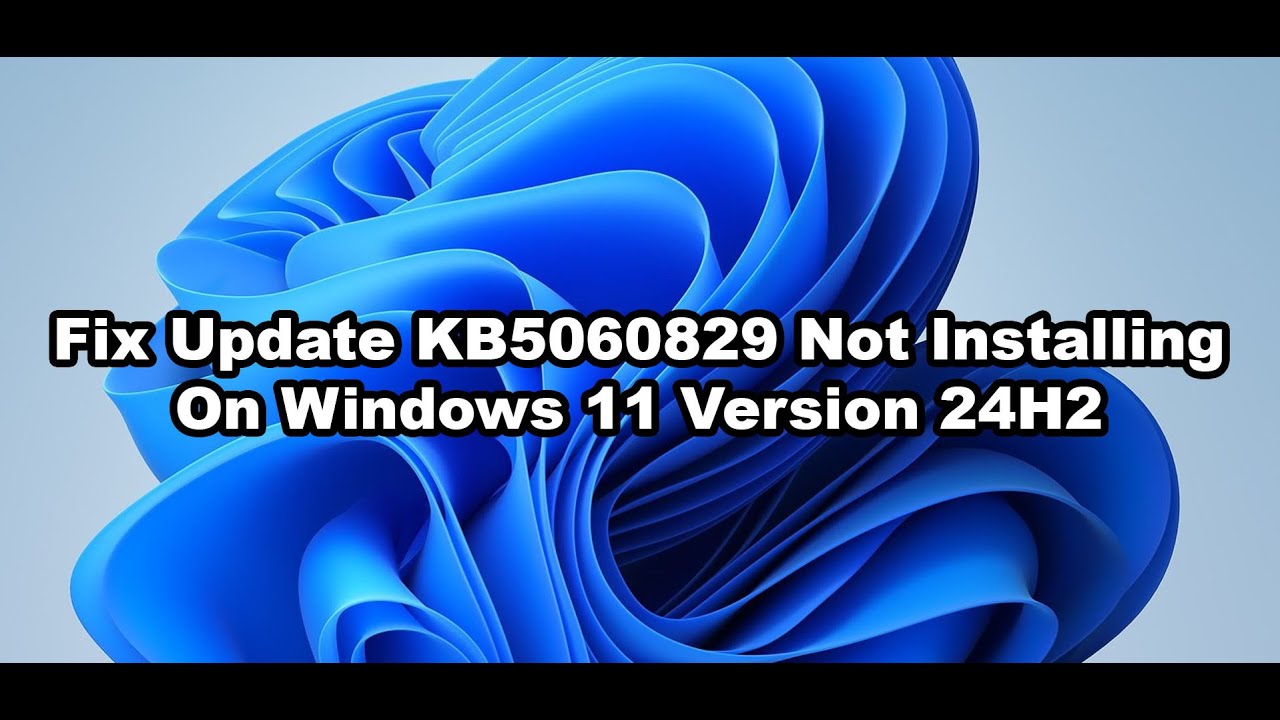 Fix Update KB5060829 Not Installing On Windows 11 Version 24H2