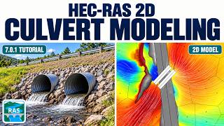 Learn to Model Culverts in HEC-RAS 2D in Just 6 Minutes! | Complete 7.0.1 Tutorial    #HECRAS #2d 