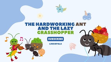 The Hardworking Ant and the Lazy Grasshopper | 1 minute story in English, bed-time story for kids