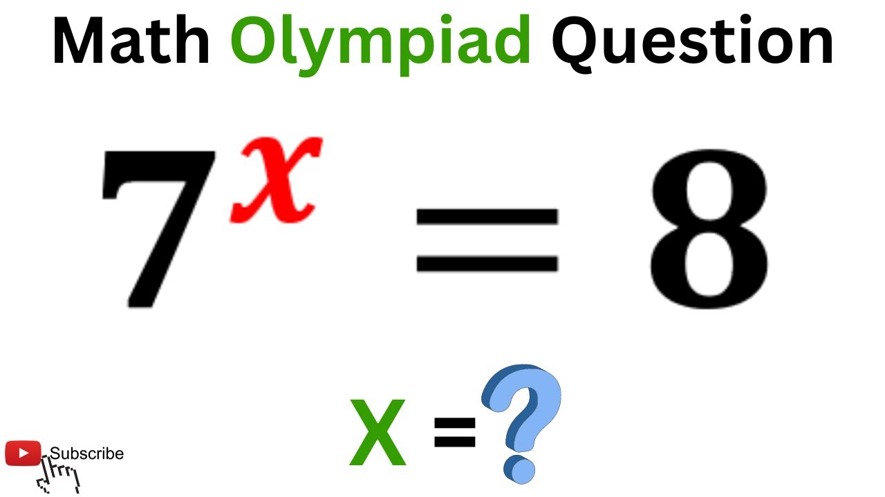 IF 7^x=8 Then Find the Value of 'X' - YouTube