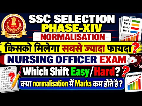 SSC Selection Phase-XIV Normalisation 2026 🔥 Nursing Officer | Easy/Hard Shift Ka Kya Hoga? |