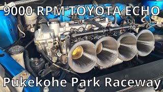 9000RPM quad throttle Toyota Echo at Pukekohe Track Day