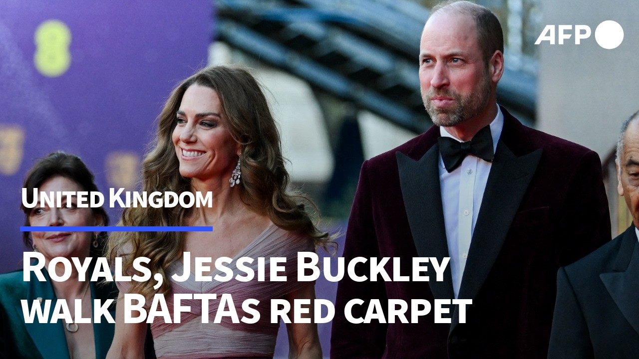 Prince and Princess of Wales, actress Jessie Buckley arrive ahead of BAFTAs | AFP