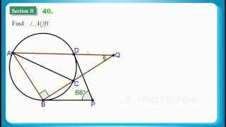 HKDSE 2016 Maths Core Paper 2 Q40: Circle Property 圓形性質、Tangent 切線、Isosceles triangle 等腰三角形