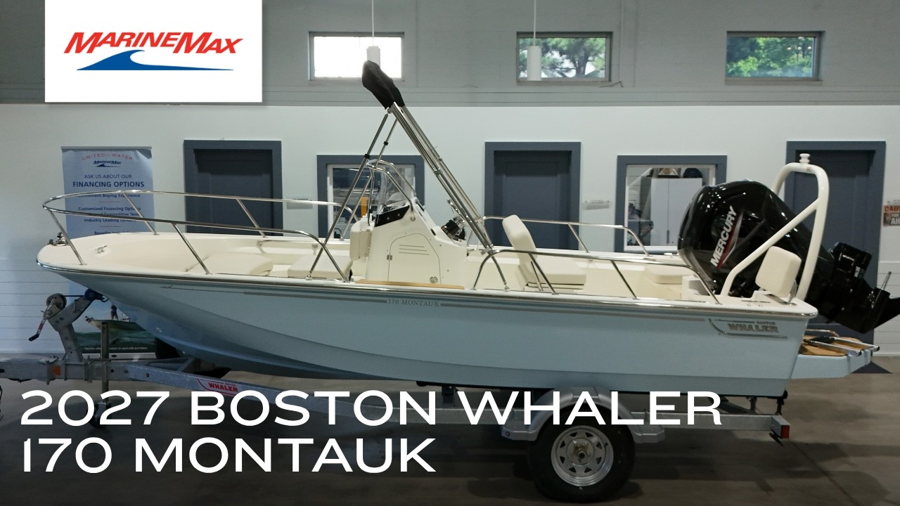 2027 Boston Whaler 170 Montauk Walkthrough | MarineMax Lake Norman