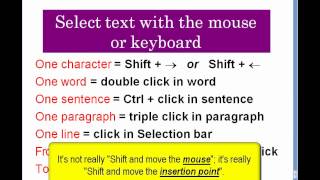 Word 2007 Lesson 5 Navigate and Select