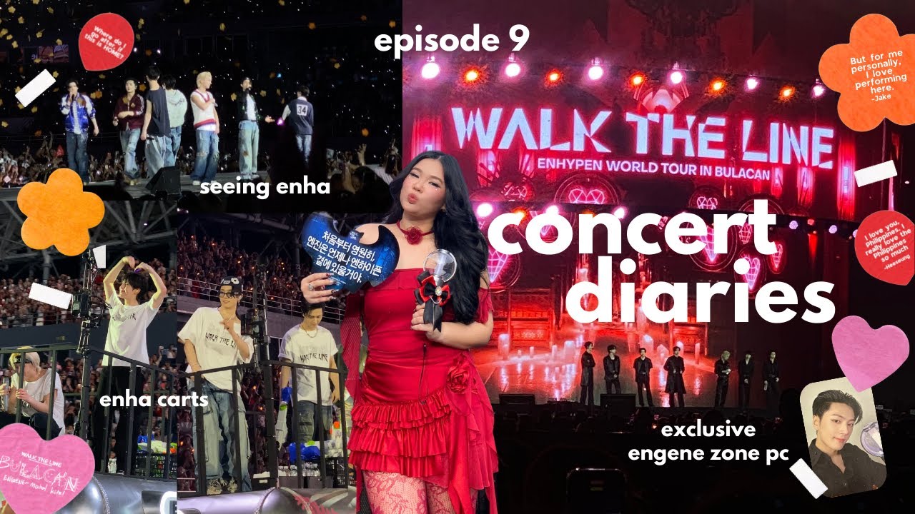 [ENGENE-loG] 엔진 로그: enhypen walk the line in bulacan ˚୨୧｡˚ concert diaries, grwm, fancams 🦇🩸