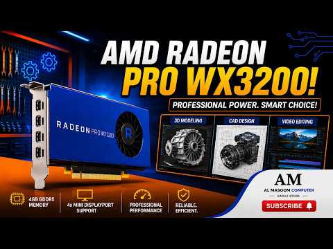 Низкопрофильная видеокарта Radeon Pro RX 550X WX 3200 4 гб 50W mini DisplayPort для САПР автокада 3д макс графики 4К 8К 4 монитора, видео 1