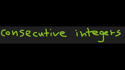 Five Consecutive Integers
