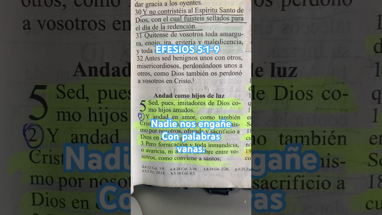 Andad como hijos de luz