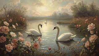 Swan Lake 4K Screen Saver | Ethereal Morning Glow | Dreamy Valentine’s Day Frame TV Art screenshot 3
