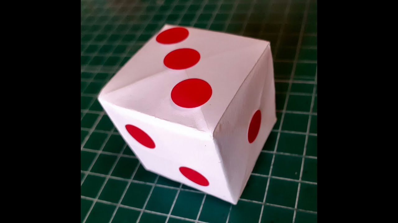 Hacer Un Dado De Papel Dado de papel sin pegamento. Origami mates - YouTube