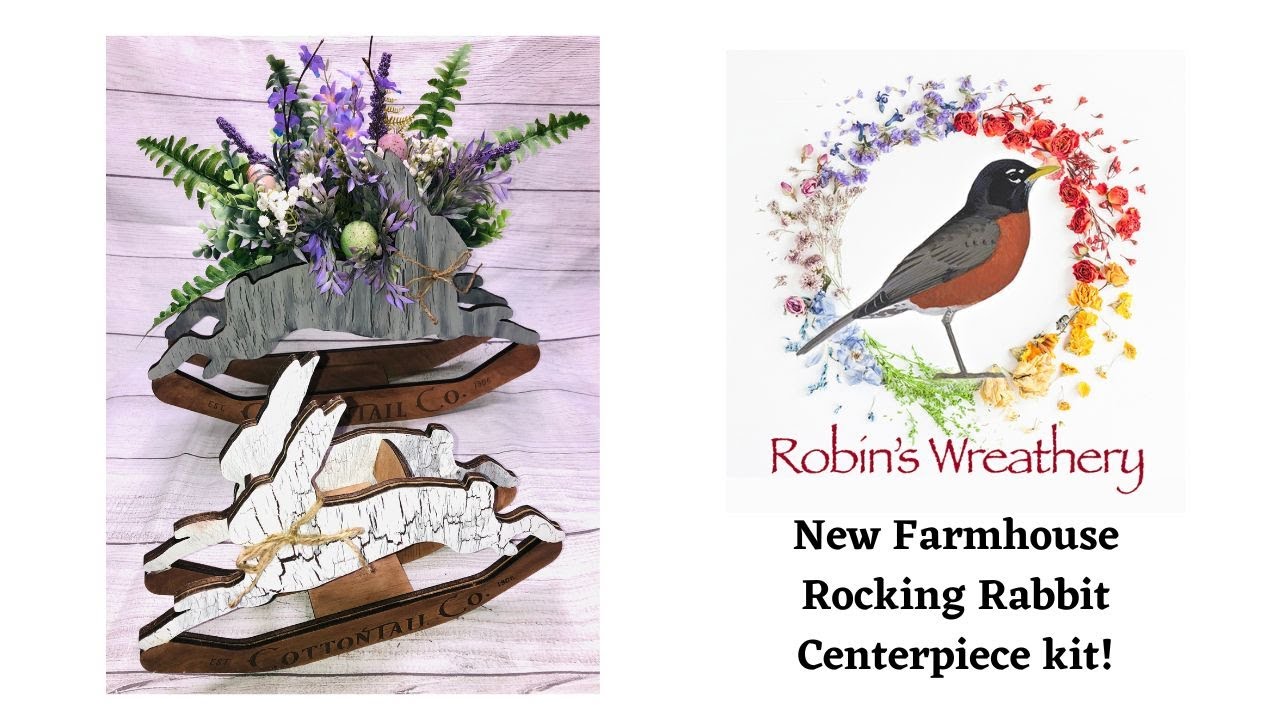 New Farmhouse Rocking Rabbit centerpiece kit - YouTube