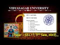 Soft Skills Suggestion for Vidyasagar University || UG 3rd SEMESTER || ENGLISH || SEC-1T|| 2024