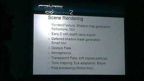 inCrysis.com - CryEngine 2 overview by Martin Mittring, part 2