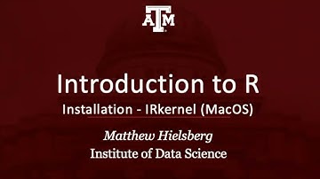 Introduction to R: Installation: IRkernel; MacOS (01 02 installation 06 irkernel macOS)