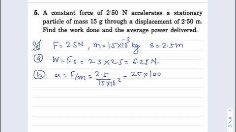 Q 5 HC Verma Solutions | Chapter 8: Work & Energy | Exercise Question 5