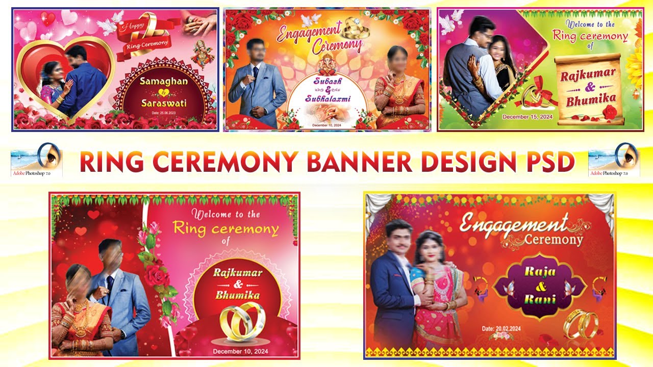 Engagement Ceremony Banner Design CDR.