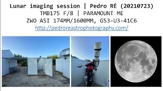 Lunar imaging session | Pedro RE' (20210723)