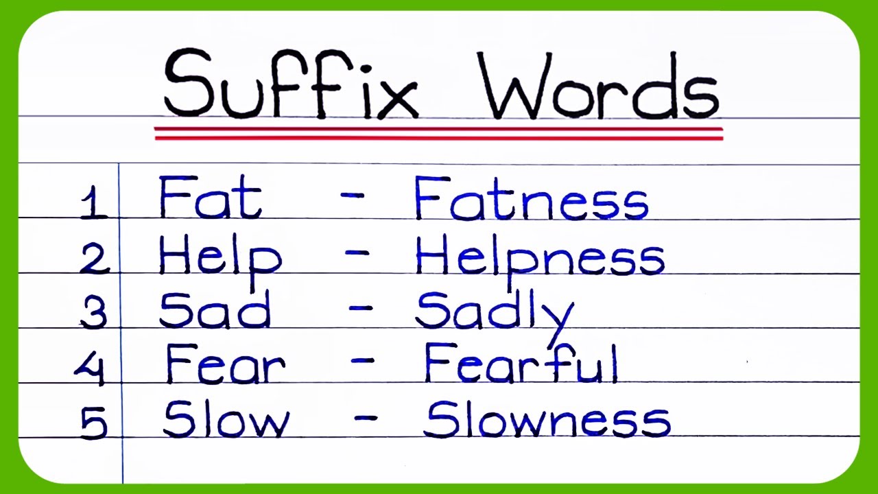 20 Prefix And Suffix In English | Suffix And Prefix | Prefix Words / Suffix Words / Prefix Suffix