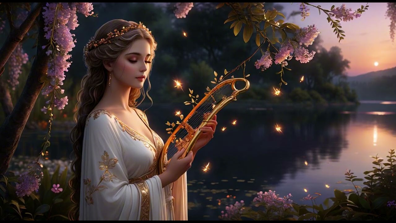 [10시간] 에이레네의 품 안에서 - 깊은 밤 첼로 & 하프 힐링 음악 (수면/명상/휴식)