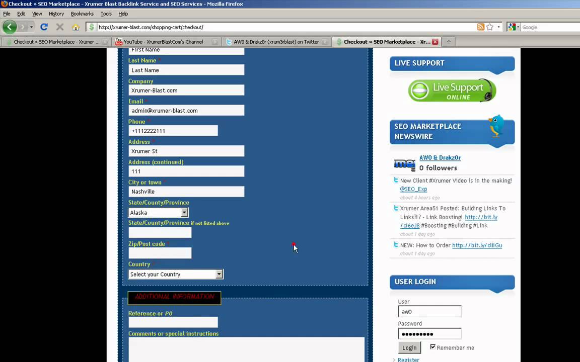 Xrumer-Blast.com Backlink Service - How to Order