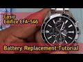 Casio edifice EFA-546 Battery Replacement Tutorial | Watch Repair Channel